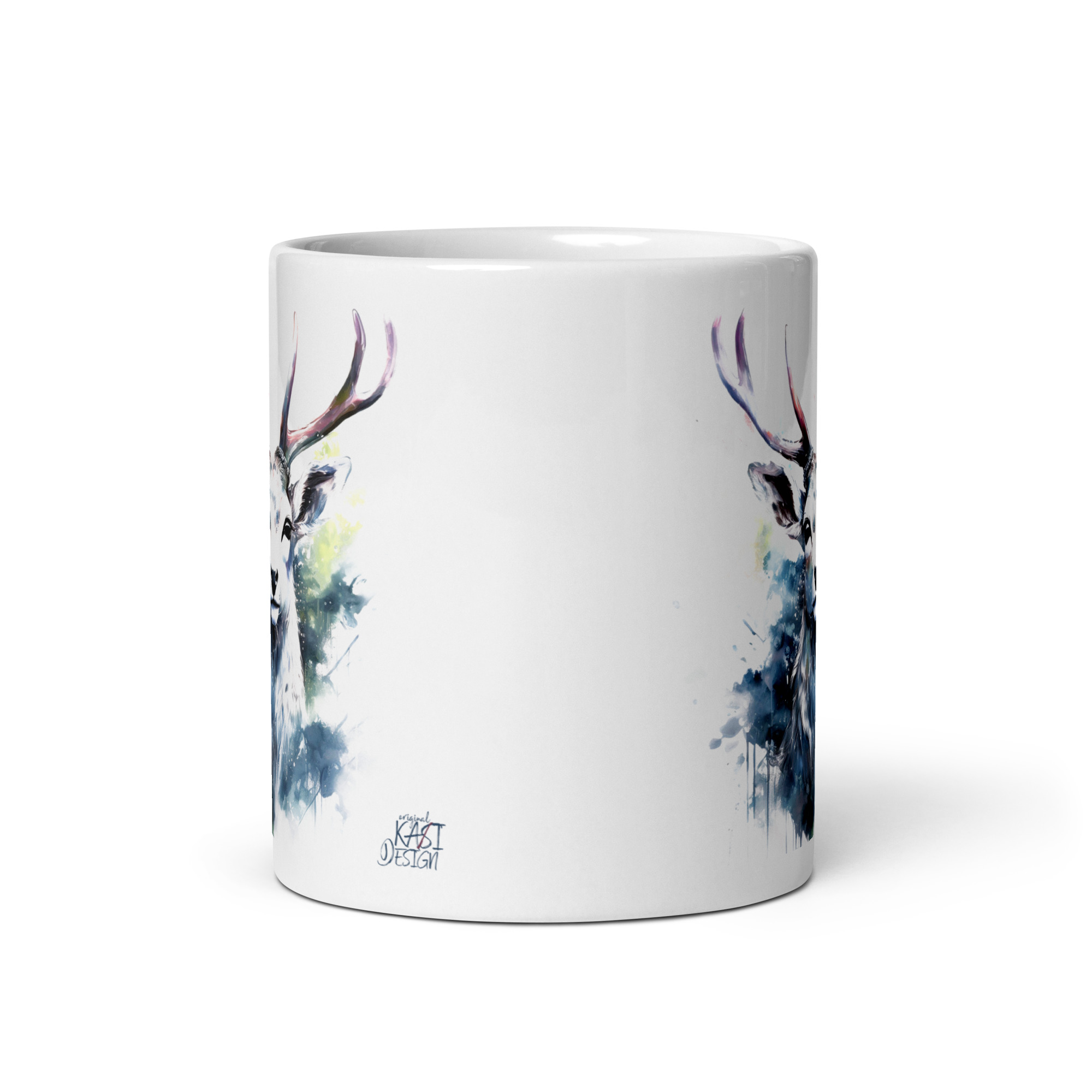 Weiße, glänzende Tasse – Bild 4