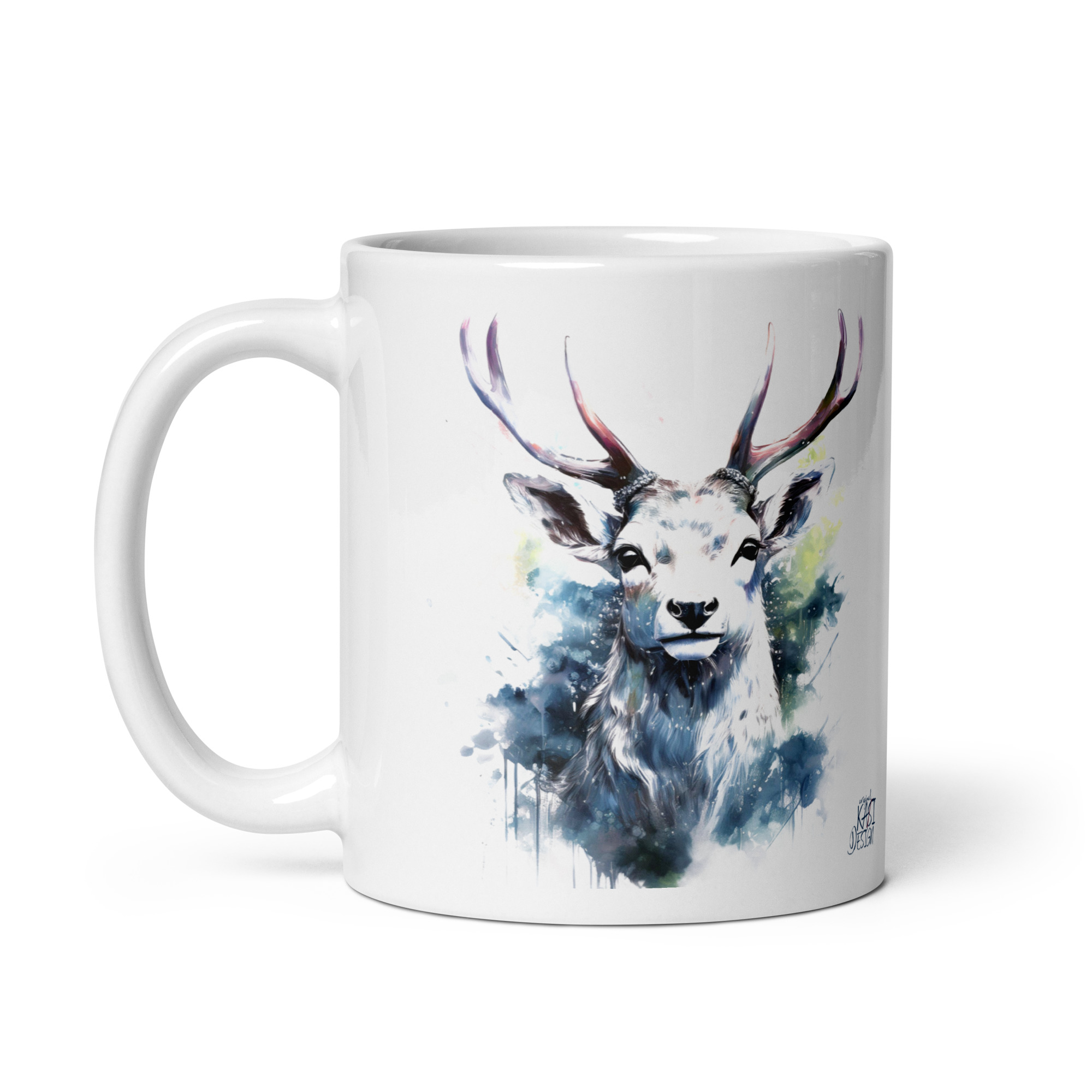 Weiße, glänzende Tasse – Bild 3