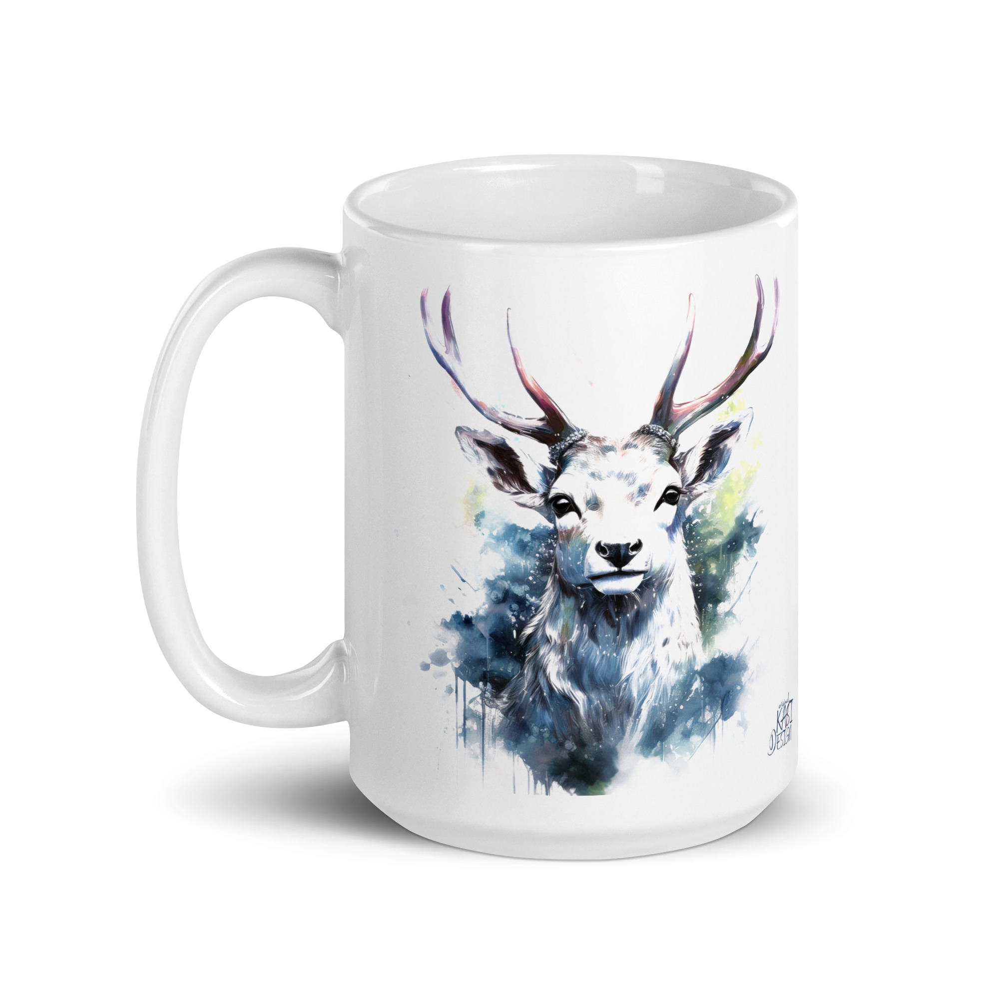 Weiße, glänzende Tasse – Bild 6