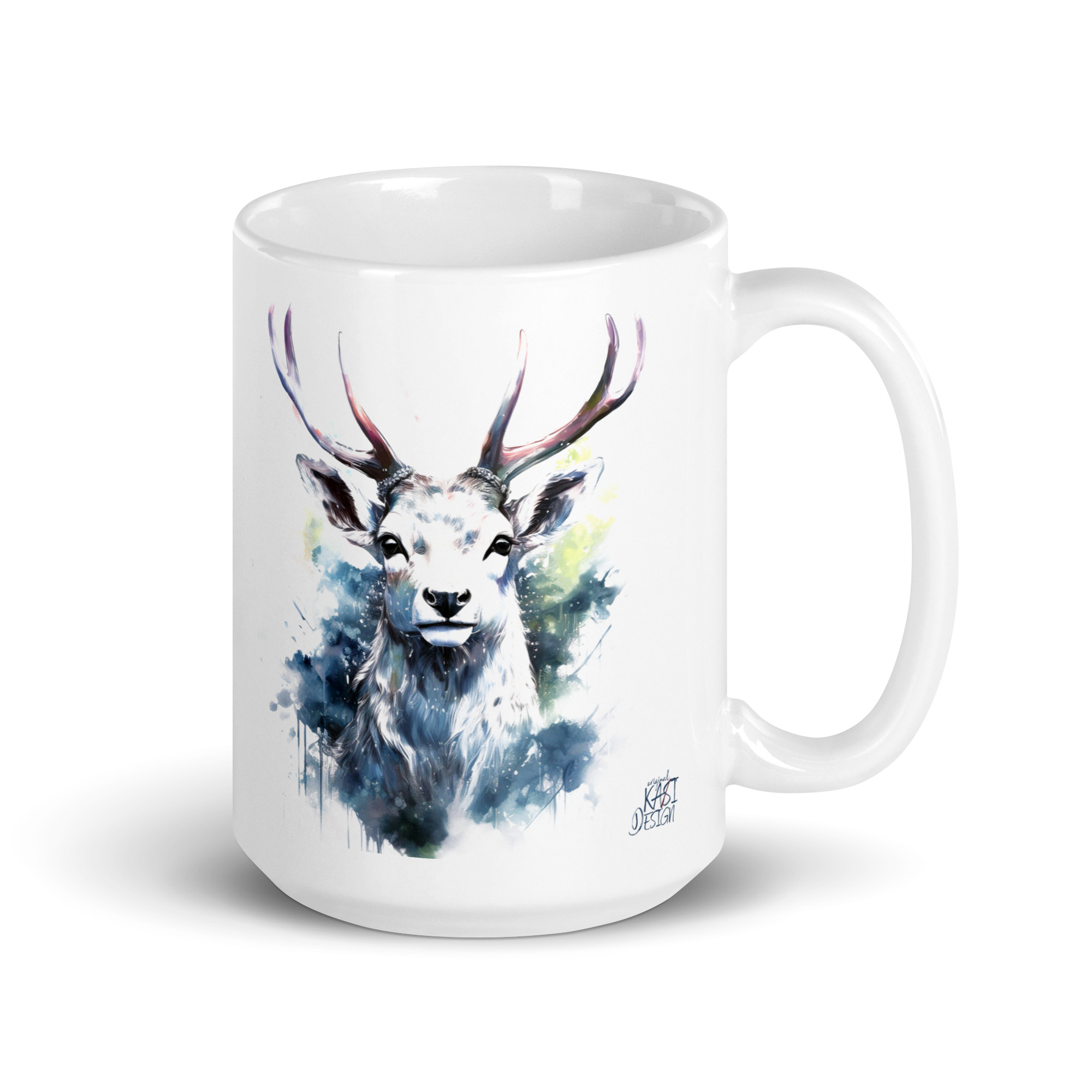 Weiße, glänzende Tasse – Bild 5