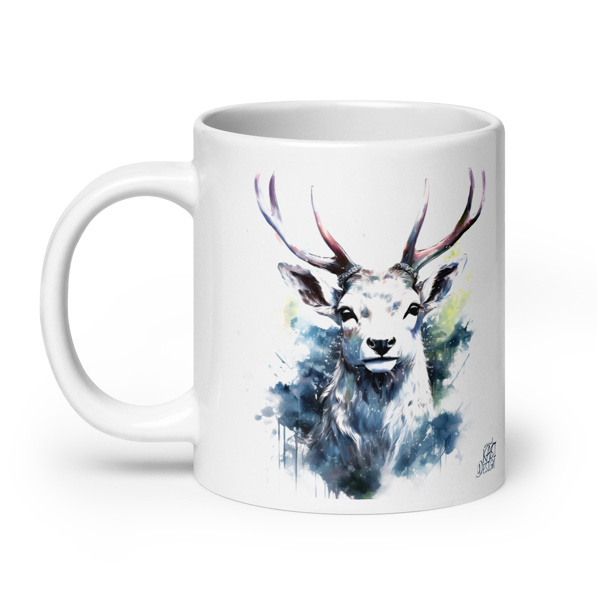Weiße, glänzende Tasse – Bild 8
