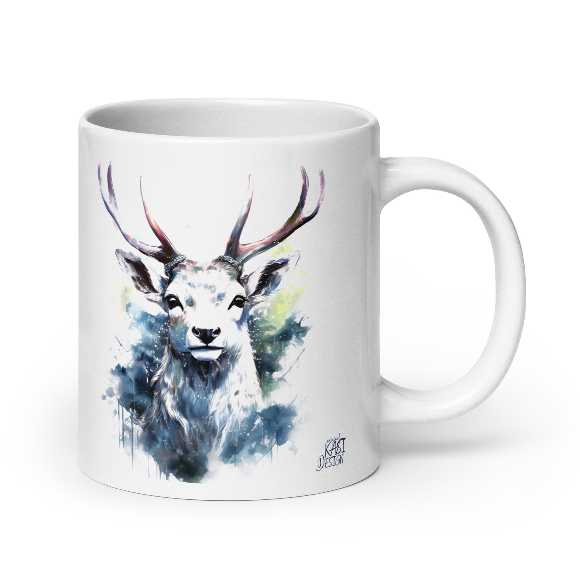 Weiße, glänzende Tasse